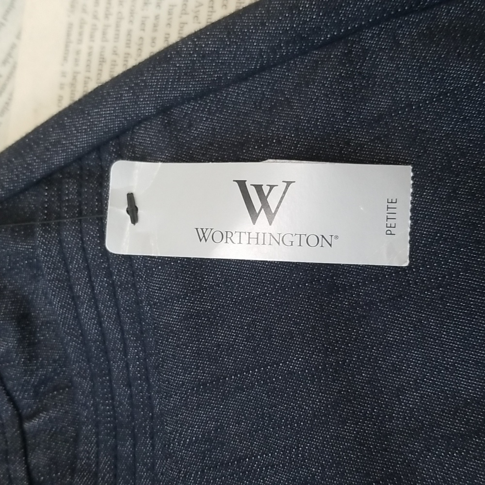 NWT Worthington Size 14P Classic Denim Skirt - Picture 4 of 7